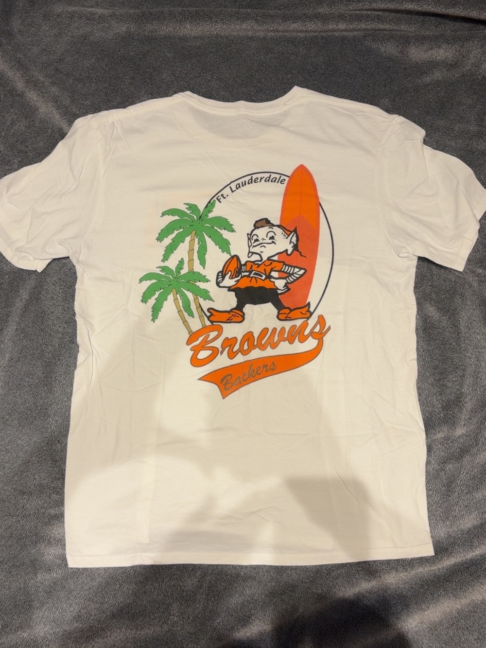 Browns Ft. Lauderdale Graphic Tee - White with Orange and Green
